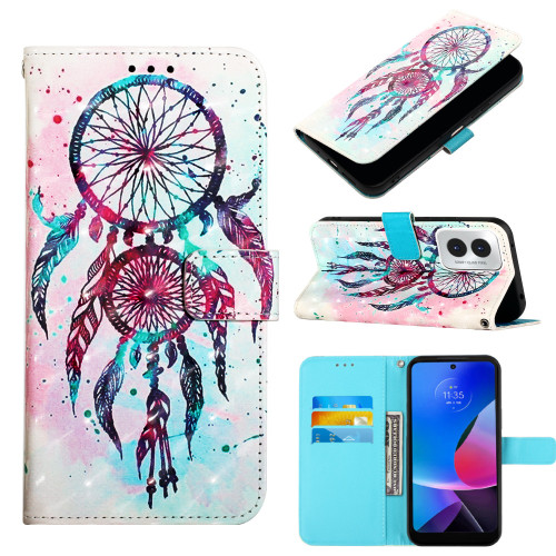 Moto G Play 2024 3D Painting Horizontal Flip Leather Phone Case - Color Drop Wind Chimes